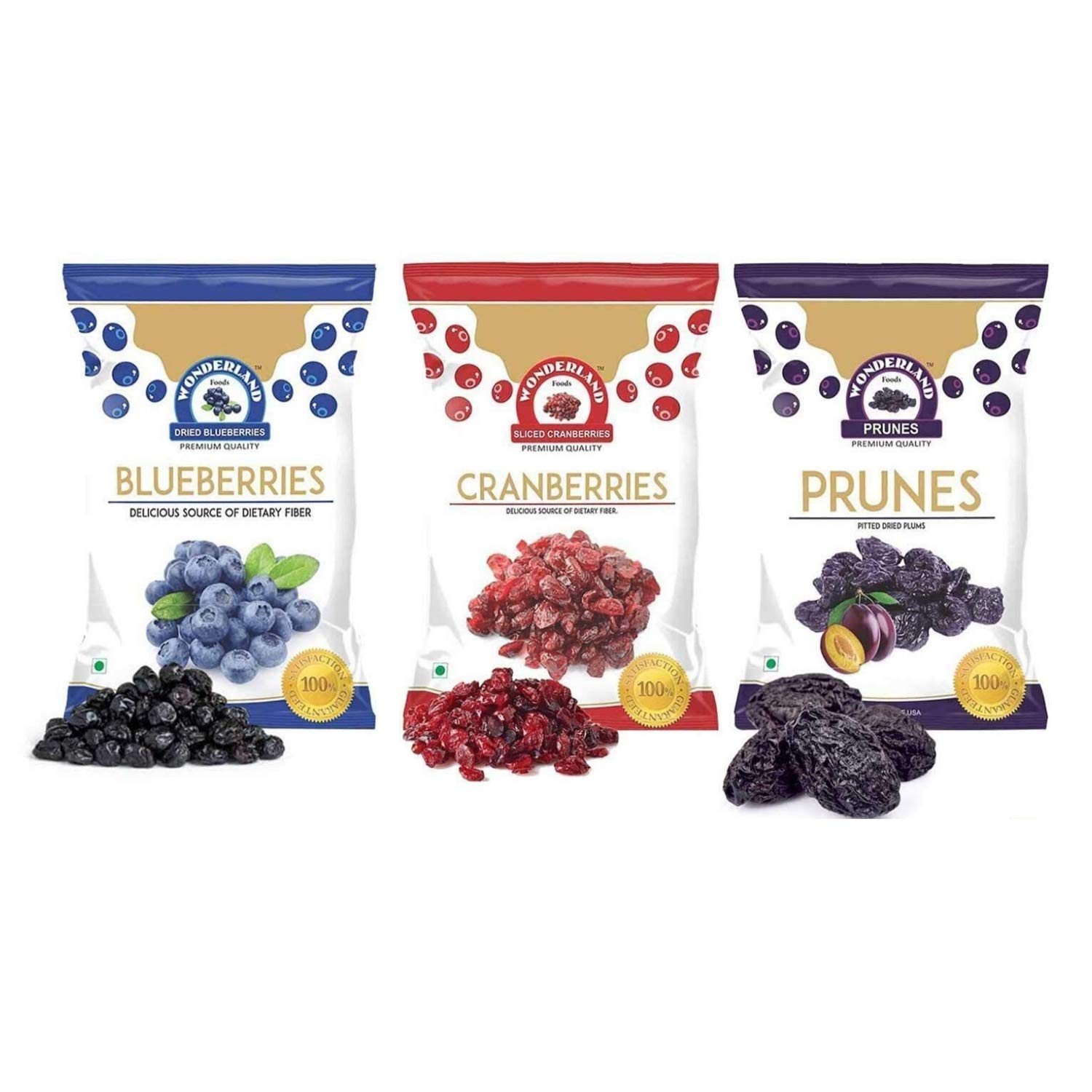 Dried Blueberry and Sliced Cranberry with Prunes 