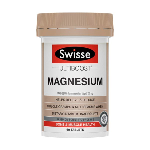 Swisse Ultiboost Magnesium Supplement for Immunity, Muscle Energy & Heart Health – 60 Tablets (Vegan Supplement)-0