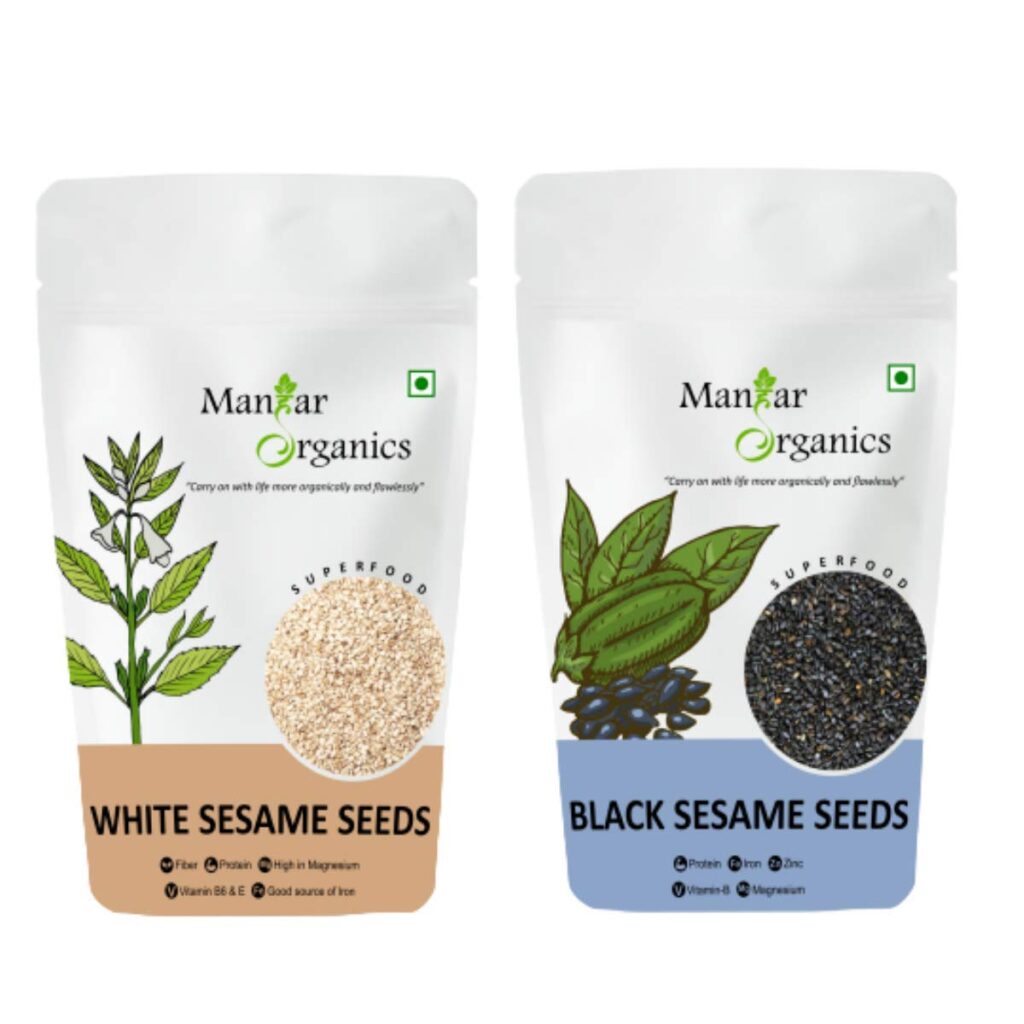 ManHar Organics White Sesame Seed  Black Sesame Seed 