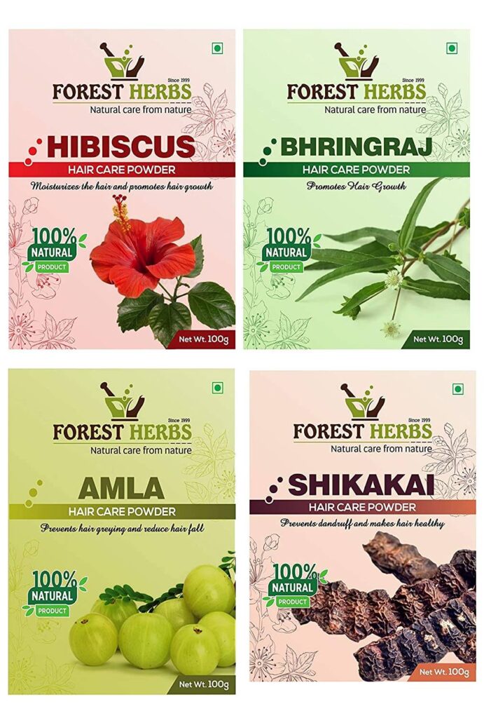 Nature Organic Amla, Shikakai, Bhringraj, Hibiscus Powder11