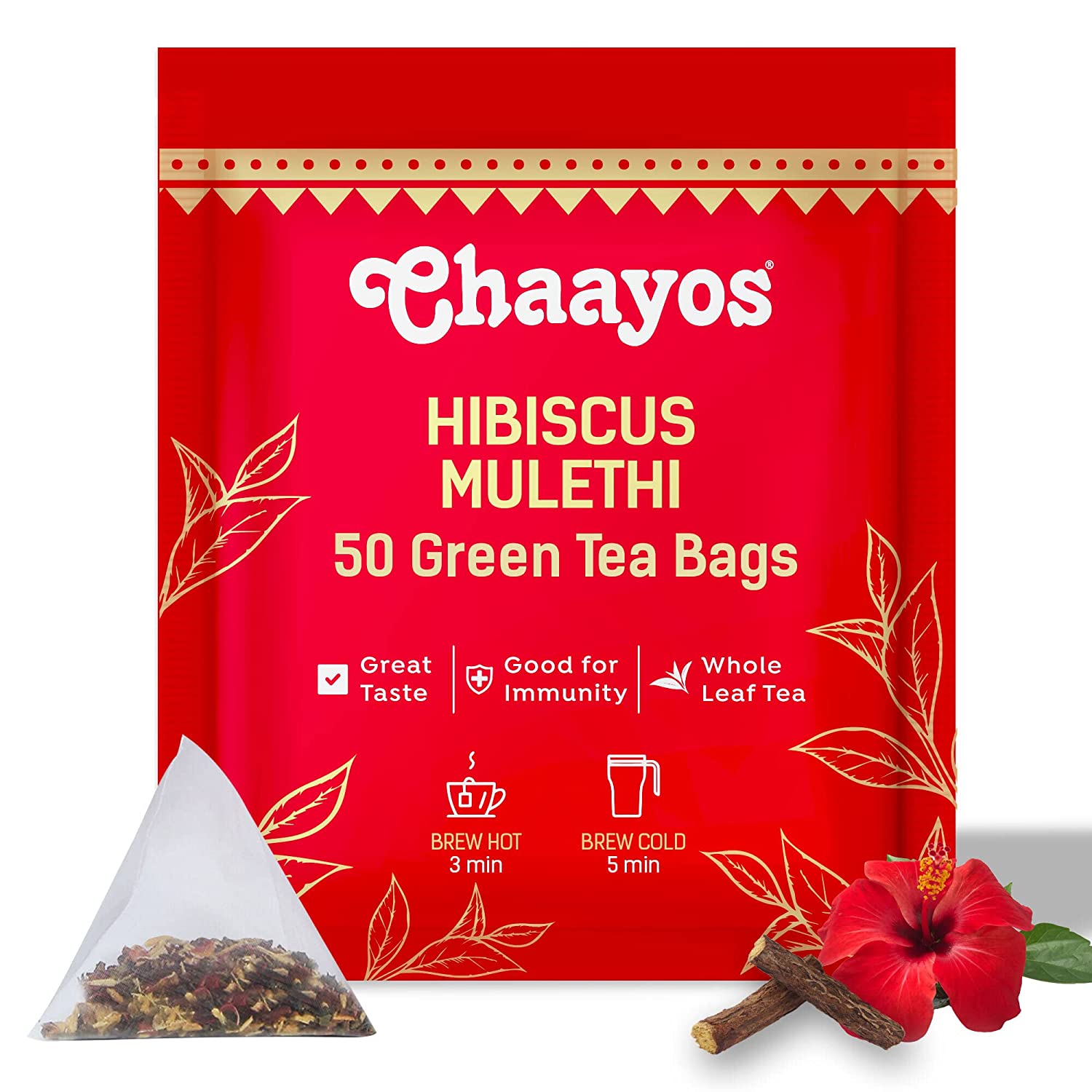 Chaayos Hibiscus Mulethi Green Tea